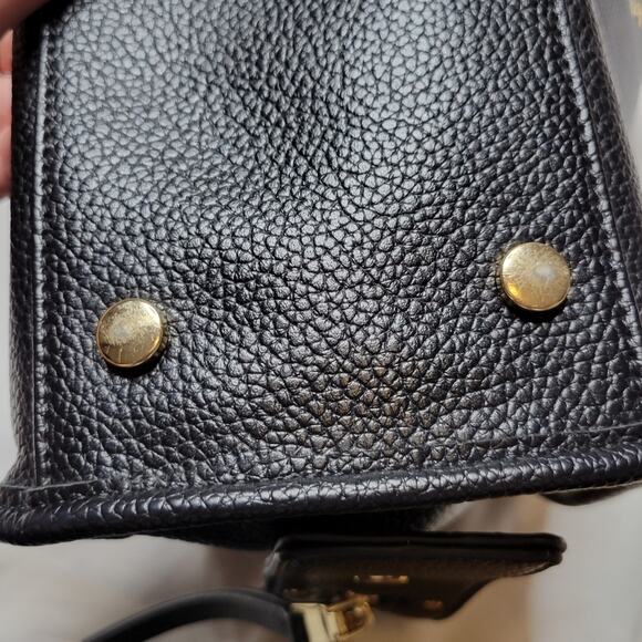 Steve Madden Satchel Purse 3 Compartment Shoulder Bag Black - Picture 8 of 13